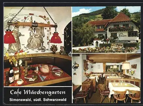 AK Simonswald / Schwarzwald, Café-Pension Märchengarten, Bes. Franz Tritschler