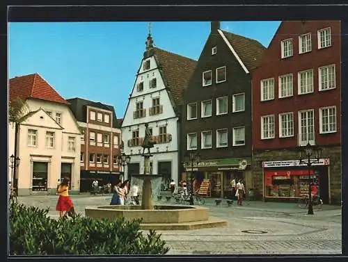 AK Rheine, am Marktbrunnen