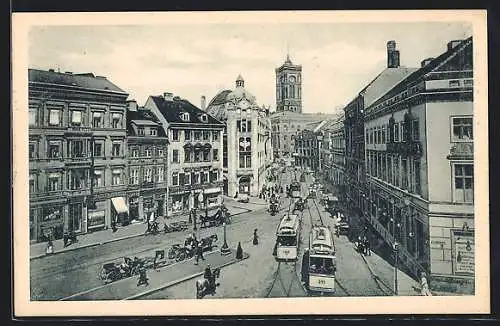 AK Berlin, Molkenmarkt und Spandauerstrasse mit Strassenbahnen