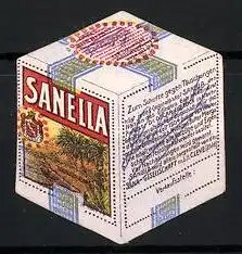 Reklamemarke Sanella Margarine, Würfel