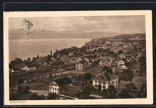 AK Männedorf, Gesamtansicht aus der Vogelschau