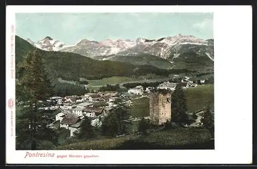 AK Pontresina, Ort gegen Norden gesehen