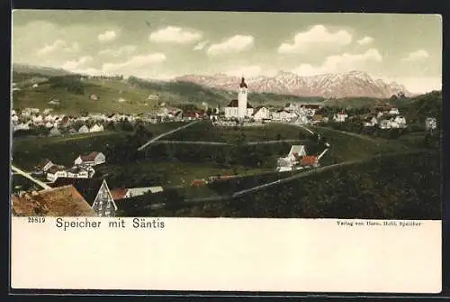 AK Speicher, Ortsansicht mit Säntis