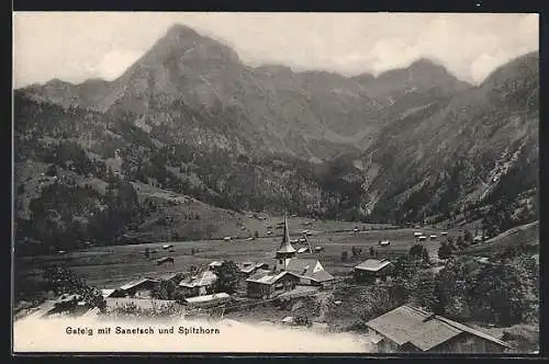 AK Gsteig, Gesamtansicht mit Sanetsch und Spitzhorn