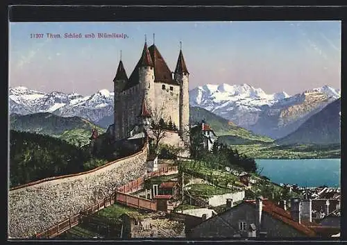 AK Thun, Schloss und Blümlisalp