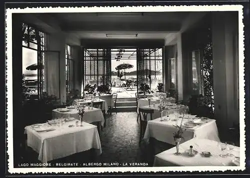 AK Belgirate /Lago Maggiore, Ristorante Albergo Milano-La Veranda