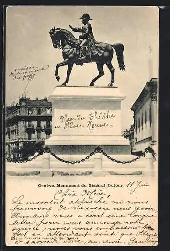 AK Genève, Monument du Gènèral Dufour