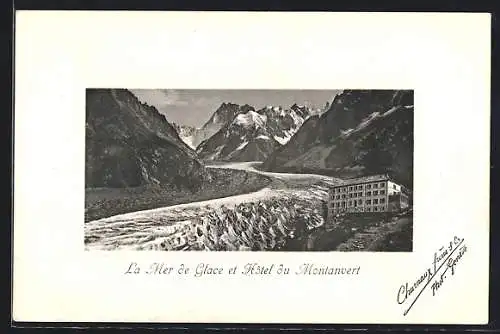 AK La Mer de Glace et Hotel du Montanvert