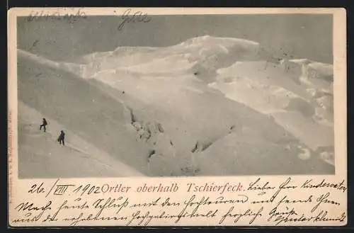 AK Bergsteiger am Ortler oberhalb Tschierfeck