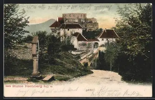 AK Schwäbisch-Gmünd, Partie an der Ruine Rechberg