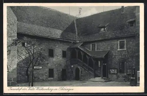 AK Wachsenburg /Thür., Innenhof der Veste Wachsenburg