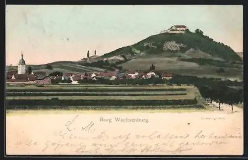 AK Wachsenburg, Blick auf Schloss Wachsenburg