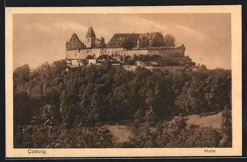 AK Coburg, Blick zur Veste Coburg