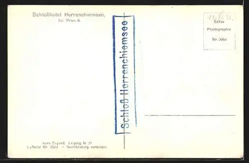 AK Herren-Insel, Königsschloss Herrenchiemsee mit Parkanlagen