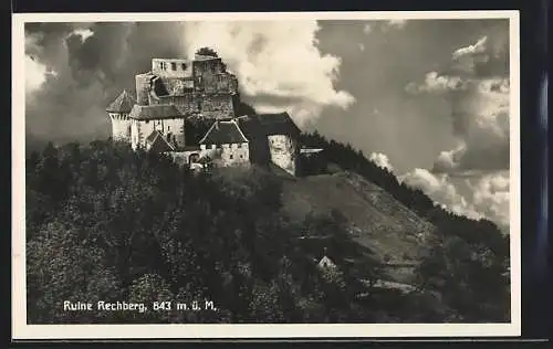 AK Rechberg, Blick zur Ruine Rechberg