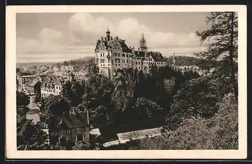AK Sigmaringen, Teilansicht mit Blick auf das Schloss