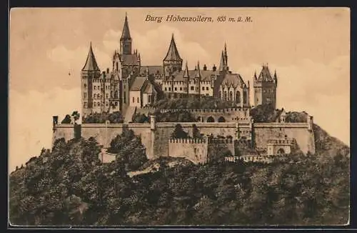 AK Burg Hohenzollern auf dem Zollerberg