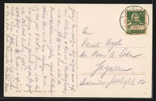 AK Brunnen, Ortsansicht und die Mythen von der Treib, Dampfer