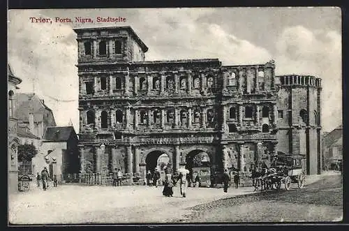 AK Trier, Stadtseite der Porta Nigra