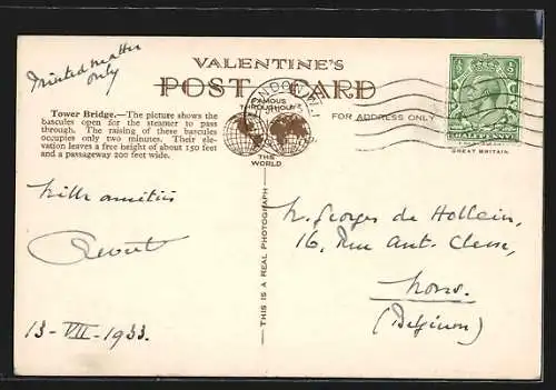 AK London, Tower Bridge