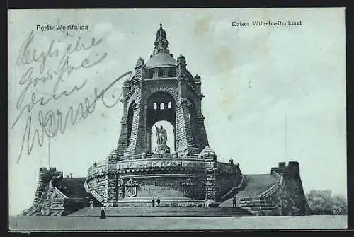 AK Porta Westfalica, Kaiser Wihelm-Denkmal