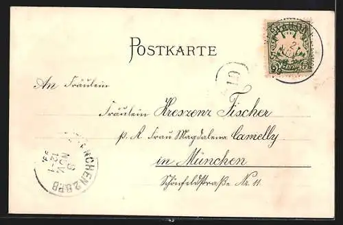 Lithographie Donaustauf, Walhalla