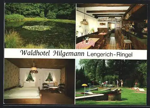 AK Lengerich-Ringel, Waldhotel Hilgemann, Ringeler Str. 197, Innenansichten