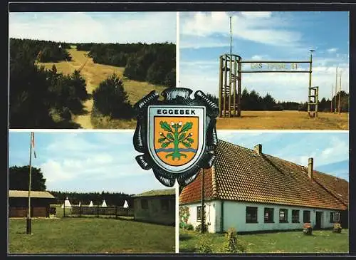 AK Eggebek /Krs. Schleswig-Flensburg, Gasthaus, Tor, Ortspartie