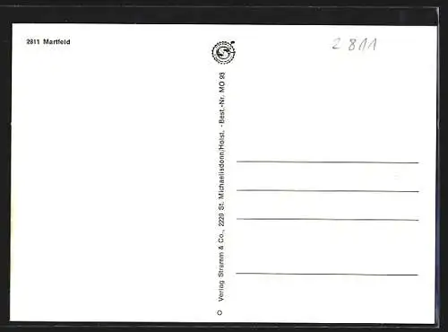 AK Martfeld, Cafe, Fachwerkhäuser