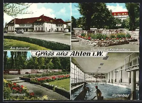 AK Ahlen i. W., Krankenhaus, Stadtpark, Hallenbad