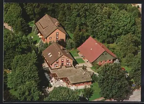 AK Undeloh /Nordheide, Hotel Witte von ilde und Fritz Hennig, Fliegeraufnahme