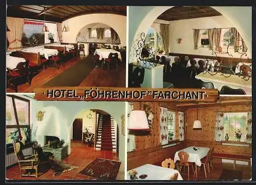 AK Farchant bei Garmisch-Partenkirchen, Hotel Föhrenhof Farchant, Frickenstr. 2, Innenansichten