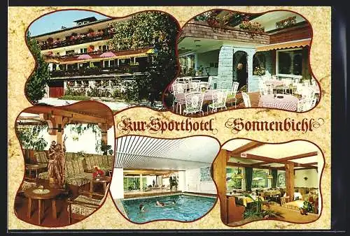 AK Langenwang /Oberallgäu, Kur- und Sporthotel Sonnenbichl, Innenansichten