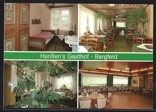 AK Aukrug-Bargfeld im Naturpark Aukrug, Hanssen`s Gasthof, Zum Glasberg 2, Innenansichten