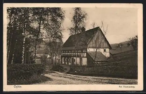 AK Oybin, Wohnhaus am Thomasweg