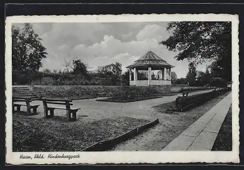 AK Haan /Rhld., Hindenburgpark mit Pavillon