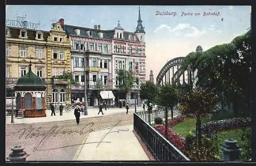 AK Duisburg, Partie am Bahnhof