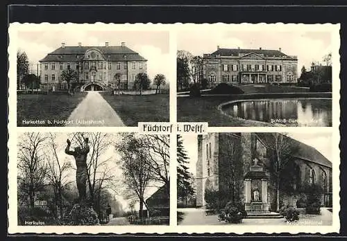 AK Füchtorf i. Westf., Altersheim Harkotten, Herkules, Schloss Baron v. Korff