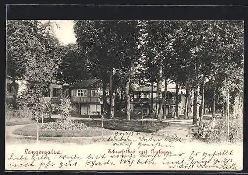 AK Langensalza, Schwefelbad mit Anlagen