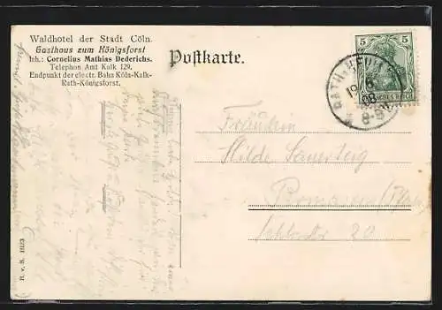 AK Köln-Rath, Gasthaus zum Königsforst