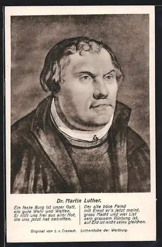 AK Portrait von Dr. Martin Luther