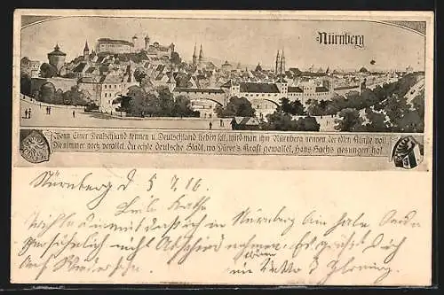 AK Lazarettstempel Nürnberg, Vereinslazarett vom Roten Kreuz, Schäferstrasse 35