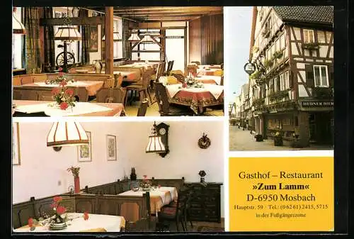 AK Mosbach / Baden, Gasthof-Restaurant Zum Lamm, Hauptstr. 59