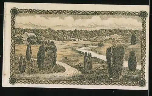 Notgeld Fallingbostel 1920, 25 Pfennig, Landschaftsansicht