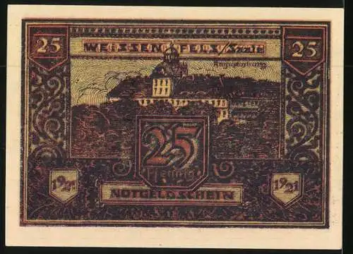 Notgeld Weissenfels /Saale 1921, 25 Pfennig, Wappen, Augustusburg