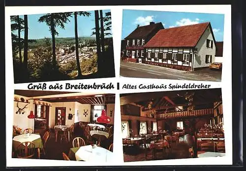 AK Breitenbruch / Arnsberg, Altes Gasthaus Spindeldreher, Ortsansicht aus der Vogelschau