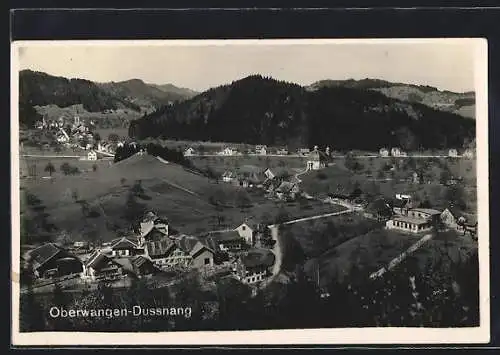 AK Oberwangen-Dussnang, Totalansicht von einem Berg aus