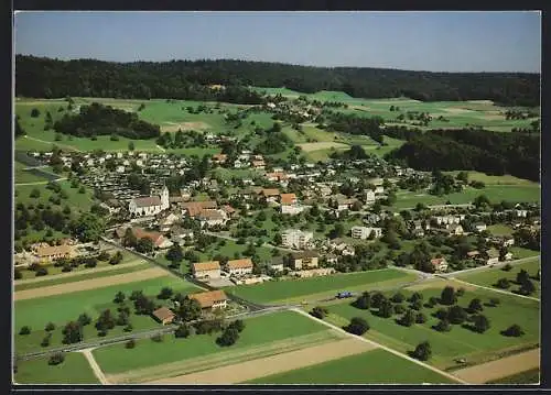 AK Kirchdorf, Totalansicht von einem Berg aus