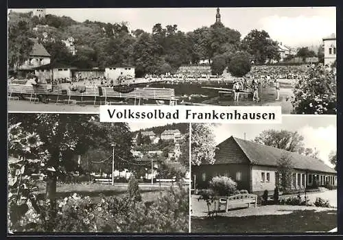 AK Frankenhausen / Thür., Soleschwimmbad, Kurpark, Badehaus