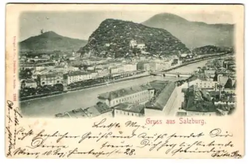 AK Salzburg, Gesamtansicht der Stadt
